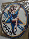 Vintage Gasoline Filling Station Sign Pump Plate Gas Station Oil 7 3 4  X 7 3 4 