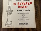 Rare Flop A Severed Head 1964 Broadway Window Card Jessica Walter Poster 14x 22