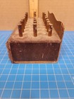 Antique Wood Spool Thread Holder Sewing Craft Organizer Storage Box Drawer