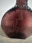  rare  Vintage Amethyst Ben Franklin Clevenger Glass Works Decanter Bottle bank