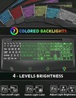 Rgb Backlit Usb Wireless Keyboard   Mouse Combo-black Rechargeable Pc mac Quiet