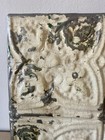 Antique Art Nouveau Tin Ceiling Tile 11x11 Green Pressed Metal Mounted
