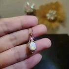 2ct Pear Cut Fire Opal Teardrop Pendant Necklace Free Chain 14k Rose Gold Finish
