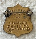 Diamond Chain Employee Or Vendor Enamel Id Pin Badge  1 Reward If Found