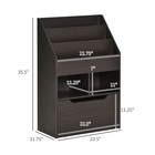 Kids Bookcase W  Wheel Drawer For Books  Toys  Brown
