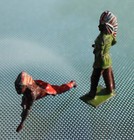 Lot Of 2 Vintage Britains Metal Toy Soldiers Native Americans