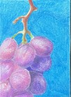 Aceo Original Fruit Grapes Colored Pencil Drawing Signed Dated Unframed 2026