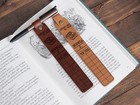 Personalized Library Card Leather Bookmark Book Lover Librarian Gift