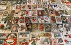Huge Lot Of  100 Antique Christmas 1900 s Postcards santa s angels children-etc 