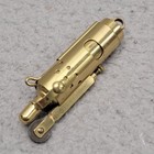 Vintage Ww1 Ww2 Brass Trench Lighter Gold Tone Pocket Petrol Mini Keychain Works