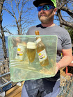Vintage Falstaff Beer Brewery Block Of Ice Sign Display Bottle And Glass And Can