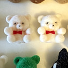 Vintage Lot Of 25 Mini Flocked Figurines 1    Fuzzy Miniature Bears