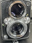 Vintage Yashica Mat Em Copal-mxv 80mm Camera W  Leather Case Untested As Is