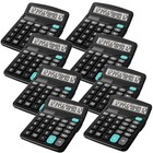 8 Pack Office Calculators Desktop  12-digit Solar Basic Desktop Black