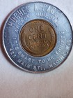 Vintage Hughes Apparel Good Luck Advertising Tokens With Mint 1950-d Wheat Cent