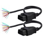 60cm 24  16 Pin J1962 Obd2 Obd-ii Male Connector To Open Plug Wire Pigtail Diy