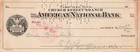 The American National Bank 1948 Draft Check Nashville Tn Fed Logo   am4b