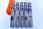Lot   5 Pcs    Imco 3 8  Pow-r-feed Carbide 63043 End Mills Square Corner Tools