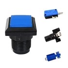 New Arcade Square Push Buttons Illumilated Led Light W  Microswitch 33 33mm