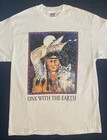 Vintage Hanes Native American Single Stitch T-shirt One With The Earth Size L