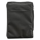 Bible Cover New Black Large Heavy Duty Poly-canvas With Fish Emblem Cross Zipper
