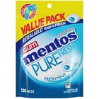 Mentos Pure Fresh Mint Sugar Free Gum Extra Value Pack  120 Count Bag