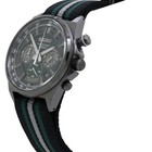Seiko Men s Watch Chronograph Green Dial Silver Tone Case Nylon Strap Ssb411p1