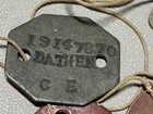          Wwi British Army Id Discs Set     Vulcanised Fibre Tags W  Cord