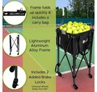 Morvat  Tennis   Pickle Ball Hopper Holds 165 Balls  Foldable Carry Bag