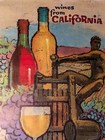 Vintage Signed Amado Gonzalez Wines  California Wine Land America Poster 1962 