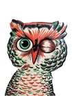 Vintage Winking Owl Beistle 22  Halloween Store Display Collectible Cardboard