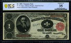Fr  351  1 1891 Treasury Note Choice Pcgs Vf35 Pq