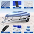 Waterproof Boat Cover  Fits 20-22ft V-hull Tri-hull  Bass  Fish   Ski  