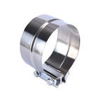 2pack 5  Inch Stainless Steel 304 Lap Joint Clamp Heavy Duty Exhaust Band Clamp