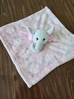 H b Elephant Soothie Baby Blanket Security Lovey 14 x14  Pink Blue So Soft
