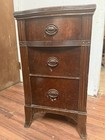Vintage Federal Revival 3-drawer Nightstand     Solid Wood     1920s   1940s