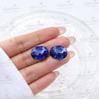 Matching Pair 12 00 Ct Natural Madagascar Blue Sapphire Oval Cut Collector Gem