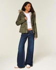 Hollister Faux Fur-lined Toggle Jacket Womens Hooded Coat - New - Free Shipping 