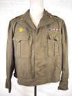 Wwii Us Army Ike Jacket     75th Infantry Division   Oise Patches     Dated     Named