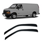 Tape-on Rain Guard 4-piece For Windows 96-22 Chevy Express gmc Savana Black