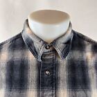 Vintage Eddie Bauer Shirt Mens 2xl Black Flannel Button Up Grunge Outdoors Plaid