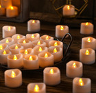 Homemory 12-24pack Flickering Flameless Votive Candles 200 hour Electric Fake Ca