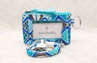 Vera Bradley Zip Id Case And Lanyard Set Go Fish Blue Badge Holder Work School 