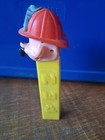 Vintage Pez Fireman  1 Moustache Helmet No Feet Yellow   3 4 Austria 1968-1974