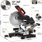 12-inch Sliding Compound Miter Saw - 15 Amp Double Bevel With Extension Table