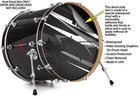 Vinyl Skin Decal Wrap Fits 22  Bass Kick Drum - Baja 0014 White