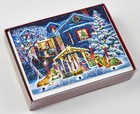 Nighttime Nativity Christmas Cards - Box Of 15 4 1 2  X 6 1 4   Multicolor