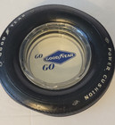Vintage Goodyear Rubber Tire Go Go Glass Ashtray Coin Holder Insert