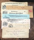 40 Oklahoma Checks Indian Territory   Oklahoma Territory 1892-1924 Vignettes
