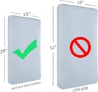 Waterproof Pack And Play Mattress Pad  Fitted Cotton Sheet For Play Yard